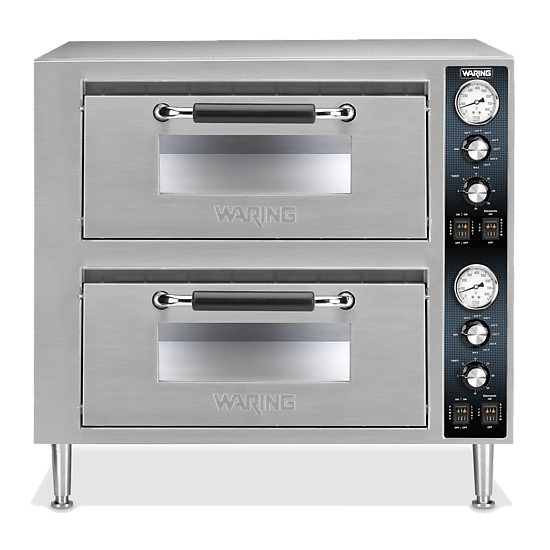 Waring WPO750 Heavy-Duty Double-Deck Pizza Oven, Dual Chamber